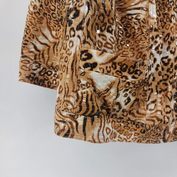 Ruby Rd Animal Print Blazer Jacket Women's Plus Size 24 - Picture 6 of 15